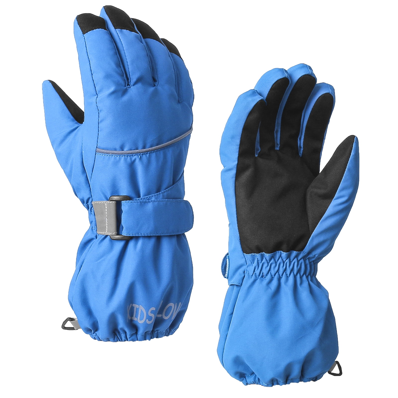 Winter Warm Girls Ski Gloves Waterproof Full Fingers Kids Children Mittens 