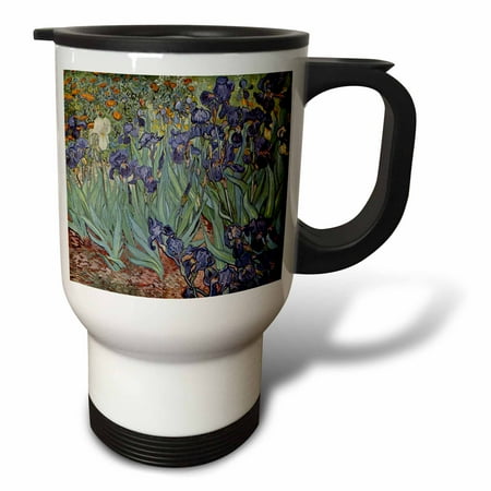 

3dRose Van Gogh Irises - iris flower flowersanniversary wedding anniversary 25th anniversary faith Travel Mug 14oz Stainless Steel