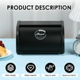 thumbnail image 3 of Design Rustic Bread Box Farmhouse Vintage Enamelware Countertop Bread Bin Modern Metal Bread Box for Kitchen Countertop, 3 of 10