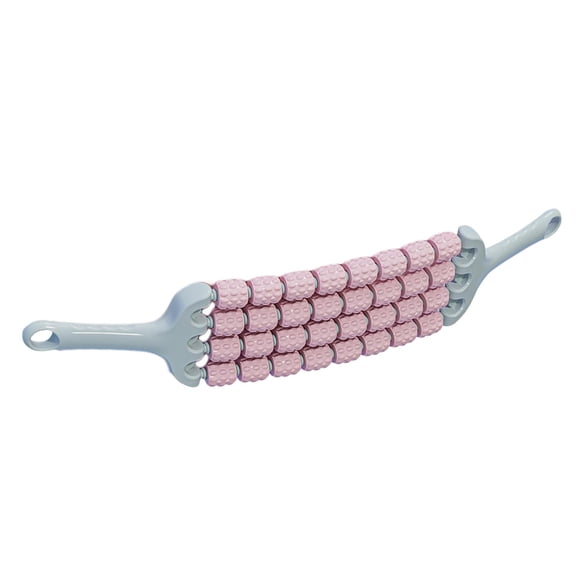 Fzaqwen Handheld Massage Roller Stick for Thighs, Stomach, And Fitness - Manual Massager Pink