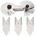 thumbnail image 1 of Pitch Gauge, 52PC Threaded Steel Screw Thread Gauge Metric + Inch 55° + 60° Professional Thread Measurement, 1 of 5