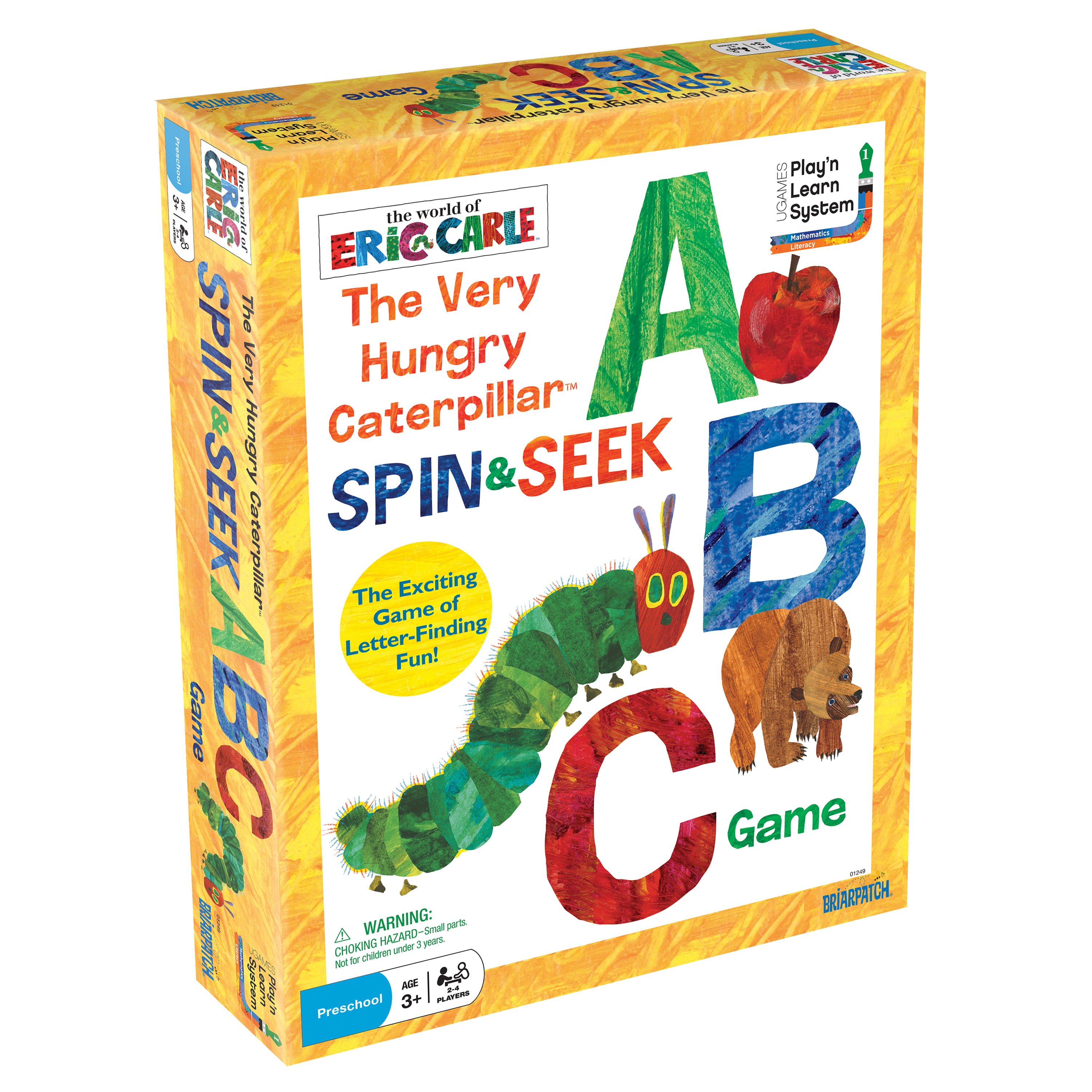 The Very Hungry Caterpillar Spin & Seek ABC Game from Briarpatch Based on The World of Eric Carle, Perfect for Preschoolers Learning Counting, for 2 to 4 Players Ages 3 and Up