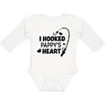 thumbnail image 3 of Inktastic I Hooked Pappy's Heart with Fishing Rod Boys or Girls Long Sleeve Baby Bodysuit, 3 of 5