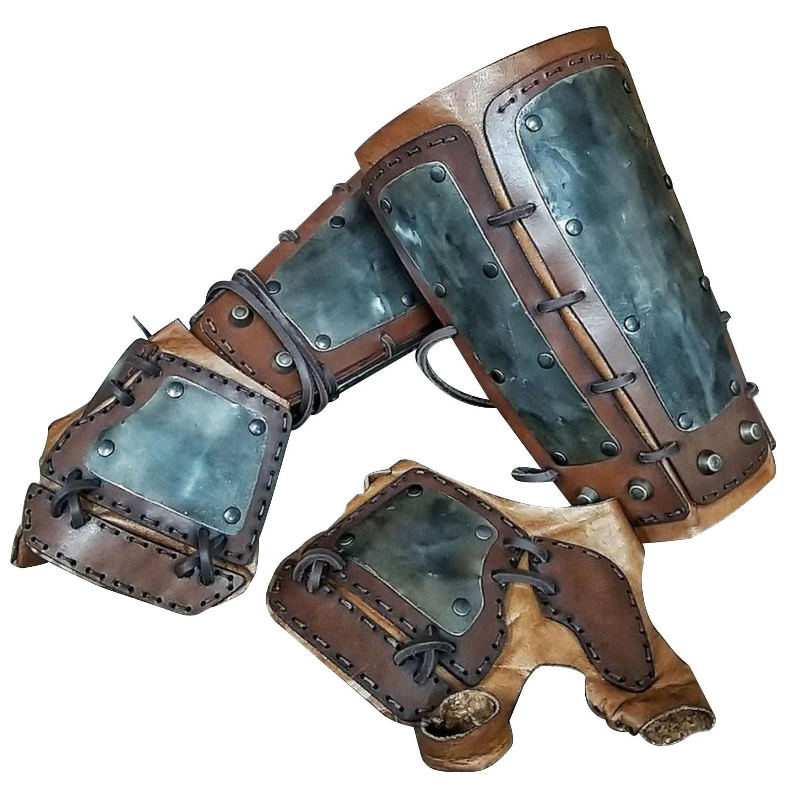 Best Quality Leather Arm Guard Bracers Guards Ideal for Stage Costume Drama Larp 