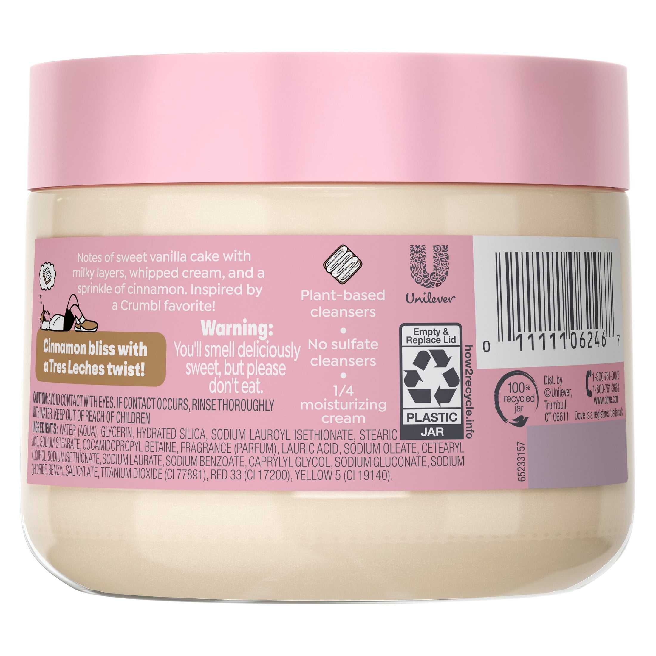 Dove & Crumbl Limited Edition Body Scrub Tres Leches 15 OZ
