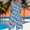 Blue2, variant on Women Jumpsuits Formal Hawaii Baggy Capri Pants One Piece Jumpsuits with Pocket 3/4 Sleeve V Neck Baggy Overalls Floral Going Out Date Night Womens Rompers For Summer XXL