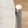 thumbnail image 3 of Ensemble de Table Basse Ronde 2 Pièces - Faux Marbre Blanc et Chrome, 3 of 6