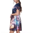 thumbnail image 2 of Disketp Urban Style Colorful Dragon para Vestido de Manga Corta para Mujeres, Vestidos de Verano para Mujeres, Casual y Holgado para la Playa, 2 of 6