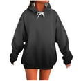 thumbnail image 2 of AGWOLF Cradient Sweatshirt for Women Preppy Oversized Long Sleeve Hoodies Drawstring Hooded Tops with Pockets, 2 of 5