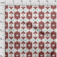 thumbnail image 3 of oneOone Rayon Rust Brown Fabric Ikat Sewing Fabric By The Yard Printed Diy Clothing Sewing Supplies 56 Inch Wide, 3 of 4