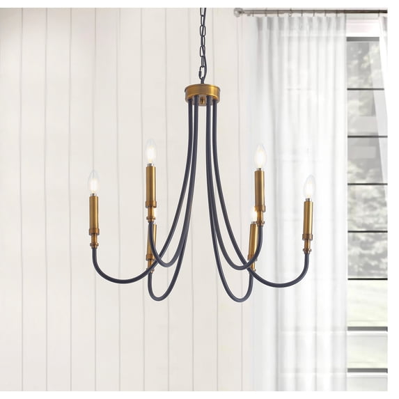 Aiwen 6 Lights Candle Like Chandelier Pendant Light Modern Home Hanging Lamp Fixture