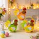 thumbnail image 1 of Bolsa de huevo de gallina no tejida Cesta de Pascua – Cesta portátil de poliéster hecha a mano con forma de gallo, multicolor, 7,08 x 7,08 x 3,14 pulgadas, 1 of 8
