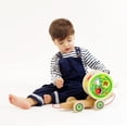 thumbnail image 2 of Caracol Pull Toy con forma de caracol para caminar, de madera, con clasificador de formas, 2 of 8
