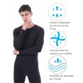 thumbnail image 7 of LANBAOSI 2 Pack Men Thermal Underwear Top Crew Neck Male Long Johns Shirts Base Layer Top Size XL, 7 of 7