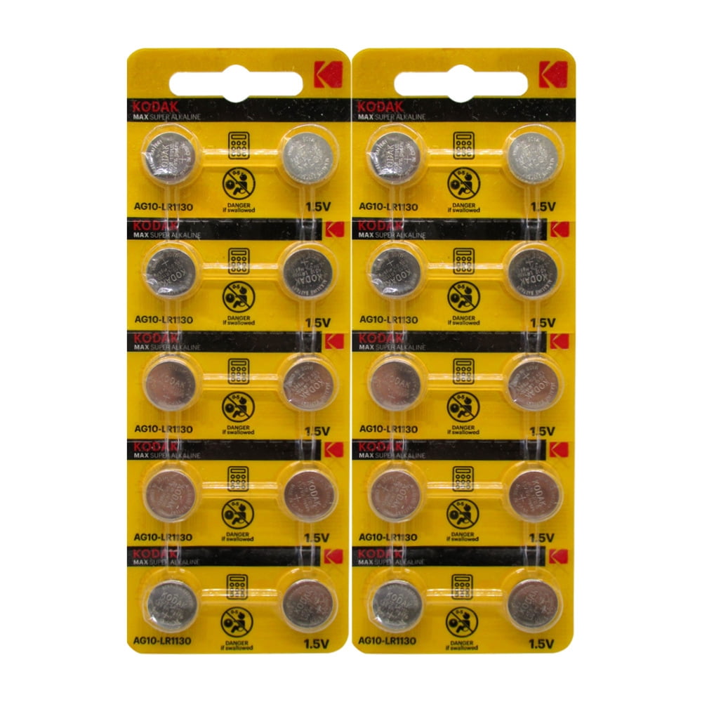 Kodak Lr1130 Ag10 Alkaline Button Cell Battery Pieces Walmart Com Walmart Com
