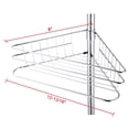 thumbnail image 4 of Aquaterior 4 Tier Chrome Bathroom Tension Pole Shower Caddy Adjustable Caddy Pole Wall Rack Storage Metal Silver, 4 of 8