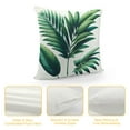 thumbnail image 4 of Leisuo  Green Tropical Leaves Throw Pillow Cover Summer Palm Tree Leaf Outdoor Decorative Square Cushion Cover with Hidden Zipper for Sofa Bed Couch Car Living Room Decor, 4 of 5