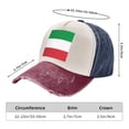 thumbnail image 3 of Flag Of Italy Baseball Cap Distressed Adjustable Vintage Cotton Denim Hat for Women Men, 3 of 7