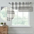 thumbnail image 3 of VHC Brands Woven Plaid Farmhouse Kitchen Valance Curtain, Black, 19x61, 3 of 7