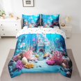 thumbnail image 2 of Erosebridal Ocean Castle Bedding Queen Size,Underwater World Bedding Sets Queen Size,Princess Decor,Reversible,Super Cozy,7pcs, 2 of 5