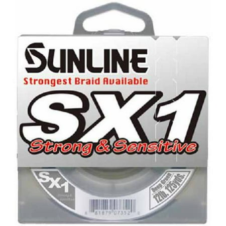 Sunline SX1 Braided Fishing Line, Dark Green, 250 Yards