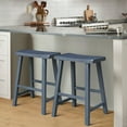 thumbnail image 2 of International Concepts Saddle 24 in Seat Counter Height Wood Stool, Heather Gray, 2 of 7