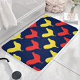 thumbnail image 3 of Blue Chicken Red Yellow Rooster Flannel Non Slip Door Rugs,Washable Door Mats Indoor,Decorative Door Mats,Dirt-Resistant and Absorbent Doormat for Entrance,Bedroom,Kitchen,Bathroom,31.5"x17", 3 of 4