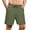 Army Green, variant on Men's Pineapple Plaid Shorts Bermuda Casual Elastic Waist Pants Drawstring Summer Beach Shorts with Pockets Black 2XL