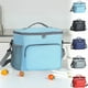 thumbnail image 1 of Bolsa térmica para almuerzo de gran capacidad | Tela Oxford con revestimiento térmico de aluminio | Nevera portátil ligera, impermeable y resistente a las manchas | 25,4 x 23,8 x 15,2 cm (azul, 1 of 6