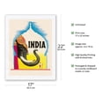 thumbnail image 2 of India - Vintage Travel Poster by Frank Soltesz c.1950s - Japanese Unryu Rice Paper Art Print (Unframed) 17 x 22 in, 2 of 4