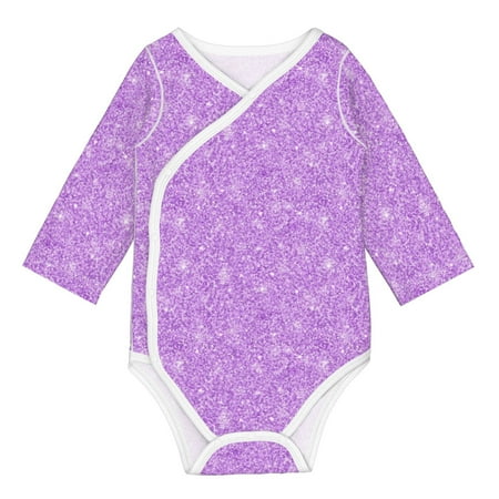

Matuu Lilac Glittering for Baby Long-Sleeve Bodysuit Soft Cotton Comfortable and Breathable Perfect for Newborns and Infants