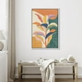 thumbnail image 3 of PixonSign Framed Canvas Print Wall Art Mid-Century Modern Vibrant Forest Wildflower Flower Nature Wilderness Illustrations Modern Art Cozy Decorative Colorful Multicolor - 24"x36" White, 3 of 5