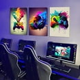 thumbnail image 2 of Framed Game Room Decorative Wall Hieng Video Game Theme Canvas Neon Poster Print Picture Children Youth Hieng Player Print Boys Decorative Room Boys Bedroom Residence, 2 of 6