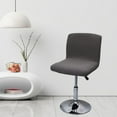thumbnail image 6 of Polyester Chairs Cover Removable Washable Stool Protectors Short Back Stool Slipcover Case Dark Gray, 6 of 9