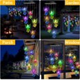 thumbnail image 5 of 2 campanillas de viento solares, campanillas de viento de ángel que cambian de color, móvil decorativo LED, luces de carillón de viento impermeables al aire libre para jardín, patio, ventana, 5 of 5
