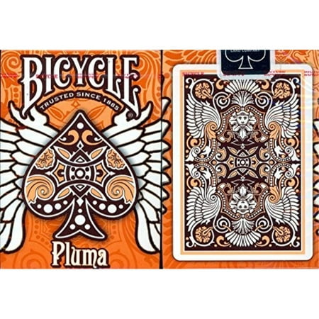 Bicycle Pluma Orange Playing Cards