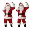 thumbnail image 1 of Traje de Papá Noel de siete piezas, ropa de actuación teatral de ambiente festivo, 1 of 3