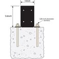 thumbnail image 3 of Base para postes DWALE, 6 x 6 pulgadas, metal, muy resistente, con revestimiento en polvo negro, 3 of 8