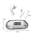 thumbnail image 3 of Hwkond Wireless Earbuds Wireless Bluetooth 5.3 Headphones Transparent Digital Display Headphones Mini In-Ear Wireless Sports Headphones on Clearance, 3 of 7