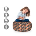thumbnail image 2 of Abstract Storage Toy Bag Chair, Rhombuses with Thunder Motif and Hexagon Style Mosaic Design Geometric Pattern, Stuffed Animal Organizer Washable Bag, Large Size, Multicolor, by Ambesonne, 2 of 3