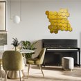 thumbnail image 4 of Juego de 24 piezas para habitaciones infantiles y decoración del hogar. Añada un glamour moderno a dormitorios, salas de estar y paredes de TV. Pegatinas de espejo hexagonales 3D plateadas, 4 of 5