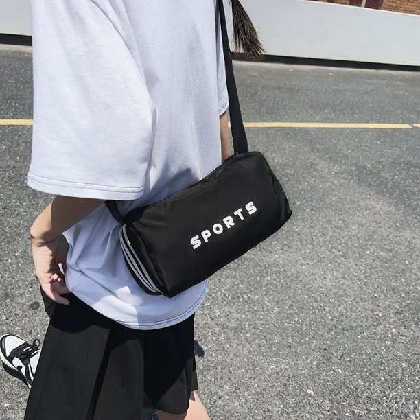 Bolso Unisex Gran Capacidad Deportivo Bandolera Casual Ajustable Crossbody Negro FLhrweasw Nuevo