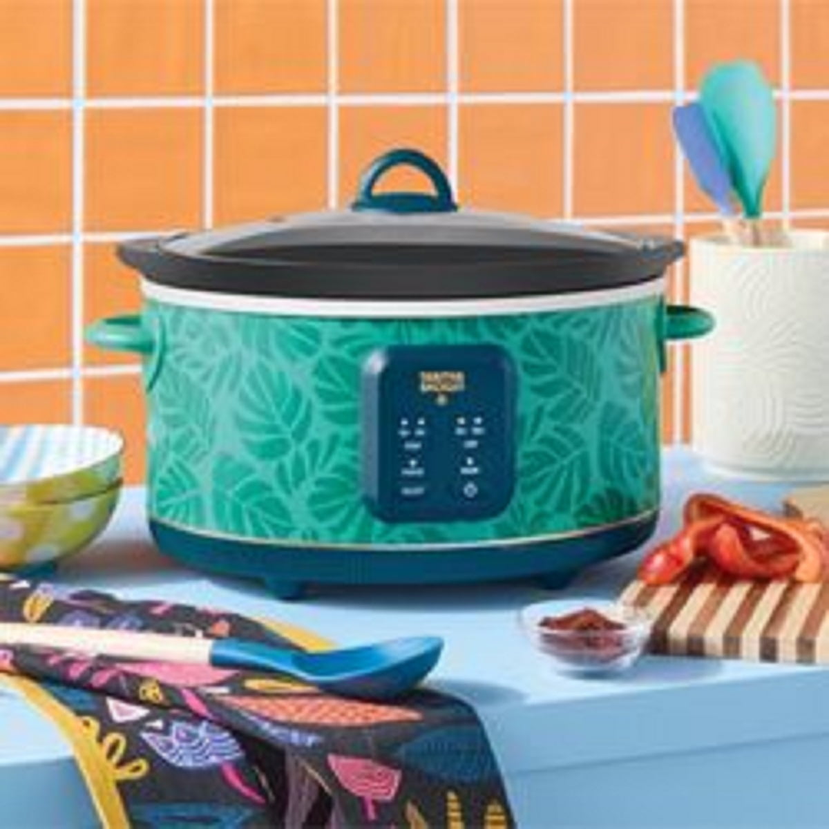 Tabitha Brown 6QT Slow Cooker 6qt 3 Settings Removable Ceramic Pot