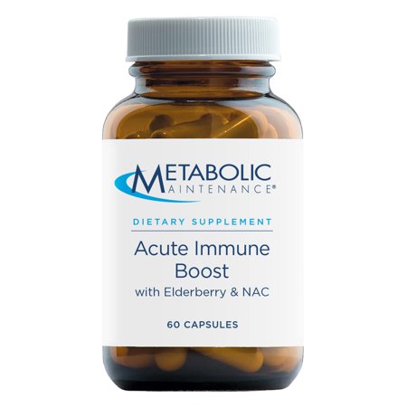 Metabolic Maintenance Acute Immune Boost - Immune support Supplement with Vitamins D, C, Zinc - Elderberry Herbal Blend with NAC to Help Support Upper Respiratory Health (60 Capsules)
