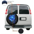 thumbnail image 4 of KAKALAD Blue Rose 02 Spare Tire Cover Universal Vehicle Accessories Buckle Car Tools 14”in, 4 of 6