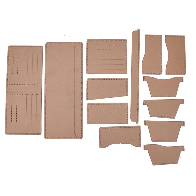 Clear acrylic wallet template, leather manual template, handbag template