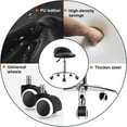 thumbnail image 6 of ANHXN PU Leather Round Rolling Stool with Back Rest Height Adjustable Swivel Drafting Work SPA Task Chair with Wheels, 6 of 8