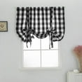 thumbnail image 2 of Buffalo Plaid Blackout Tie Up Curtain,Rod Pocket Blackout Tie Up Curtain for Kitchen,45.67"X62.99", 2 of 6