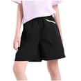 thumbnail image 3 of ATOGUTA Bermudas Shorts for Boys Size 3T-15 Kids Athletic Basketball Shorts Casual Elastic Waist Summer Clothes with Pockets Black, 3 of 5