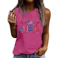 thumbnail image 2 of Goodtrade8 Women's July 4th Tank Tops Summer Sleeveless Shirts Pullover Red White and Blue Casual American Flag Crew Neck Patriotic Shirts for Women Outdoor, 2 of 5